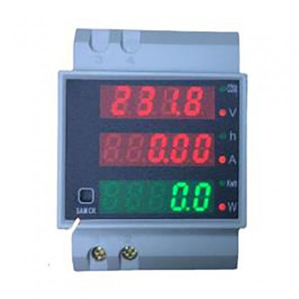 D52-2047 Multi-functional Digital Din Rail Current Voltage Power Factor Meter Ammeter Voltmeter AC 250-450V