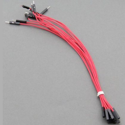 CAB_F-M 10pcs/set 25cm Female/Male Dupont Cable Red For Breadboard