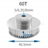 60T W6 B5 GT2 Pulley For Reprap 3D Printers Part