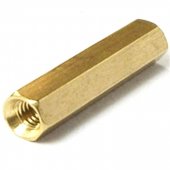 M3*30MM Hexagon Brass Cylinder - Golden