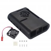 Raspberry pi 4 accessories kit: ABS case + fan + 4pcs heatsink