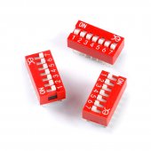 Red 2.54MM DIP 7P Code Switch DS-7 DS7