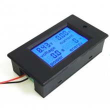 20A PZEM-031 Digital Wattmeter Voltmeter Ammeter DC 6.5-100V 4in1 LCD Voltage Current Power Energy Consumption Meter