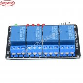 4-Channel 3.3V/5V/12V/24V Relay Module - Black + Blue for Arduin0 DSP AVR PIC ARM