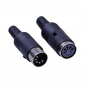 5-pin welding connector/ DIN socket 5-pin plug/ S-terminal large 5-pin male female