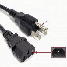 USA Power Plug Cable 180CM 3pins 3*0.75mm