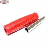 Red Brass 4mm Insulated Banana Female Jack Plug Wire Solder Connector