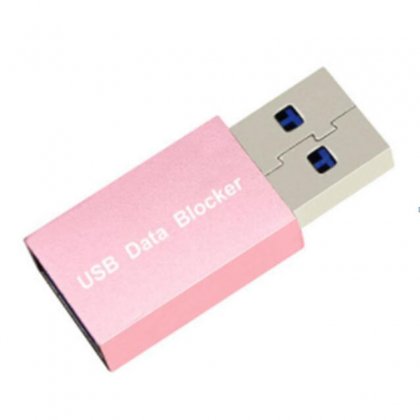 Pink USB Data Blocker Supports Charging Up To 12V/3A For Android IOS Windows Blackberry System Protect Data Security Support Dropship