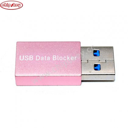 Pink USB Data Blocker Supports Charging Up To 12V/3A For Android IOS Windows Blackberry System Protect Data Security Support Dropship