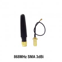 ANT0003 868MHz antenna 3dBi SMA Male Connector antena + 10cm RP-SMA/u.FL Pigtail Cable(Inner screw inner needle + 10CM antenna Outer screw inner hole)