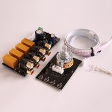 RCA Audio Switch Input Selection Board Lotus Seat Stereo Relay 4-way Audio Input Signal Selector Switching Amplifier DIY