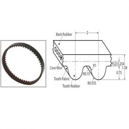 400-2GT-6 Bandwidth:6mm Pitch:2mm Length：400 Teeth QTY：200