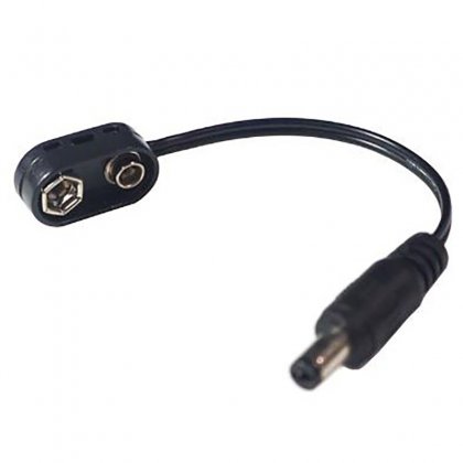 9V battery buckle power connection cable With 5.5*2.1 DC Plug I Type Black Cable