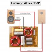 Luxury Silver T2P Single Input / / HIFIDIY LIVE Hi-Fi Home / Car 1 WAY 1 speaker Unit tweeter Speaker audio Frequency Divider Crossover Filters