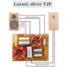 Luxury Silver T2P Single Input / / HIFIDIY LIVE Hi-Fi Home / Car 1 WAY 1 speaker Unit tweeter Speaker audio Frequency Divider Crossover Filters