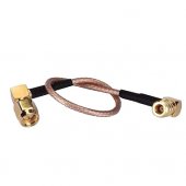 SMA-J Bend Male inside to SMA-J Bend Male inside 100CM RG316 Cable