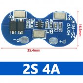7.4V 2-string 18650 lithium battery protection board dual string protection chip 8.4V overcurrent surge 4A
