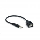 3.5mm Male Audio AUX Jack to USB 2.0 Type A Female OTG Converter Adapter Cable 20CM