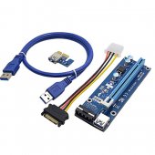 USB 3.0 PCI-E 1X to 16X Riser Adapter Card Extender Cable For Bitcoin mining