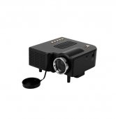 Excelvan Mini Proiettore Cinematografico Portatile Con LED HDMI PC VGA AV USB SD Nero Con Telecomando (Nero)
