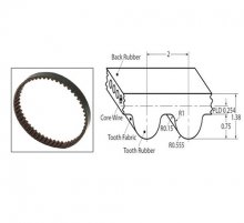 600-2GT-6 Bandwidth:6mm Pitch:2mm Length：600 Teeth QTY：300