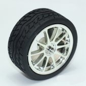 65mm Convex ten-grain Silver rubber Wheel