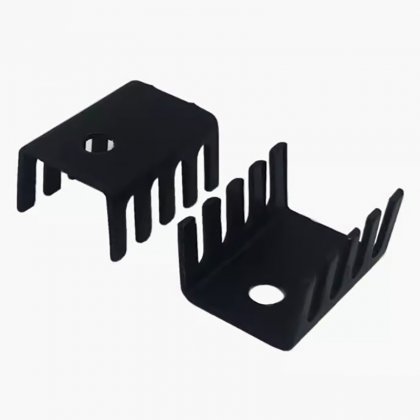 TO-220 Heat Sink Black TO220 19x15x10mm IC Heat Sink Aluminum Good