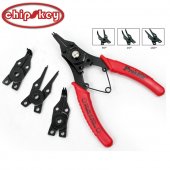 155MM / 4 in 1 replacement circlip pliers, with 4 head replacement circlip pliers 8PK-249
