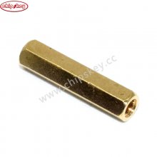 20MM Hexagon Brass Cylinder - Golden