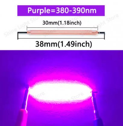 Purple LED Filament 3V 38mm LED COB