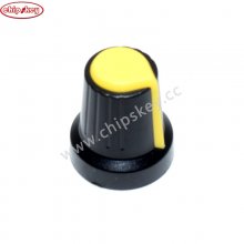 Yellow and Black Potentiometer Knob 6*15*17