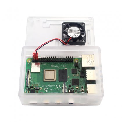 Transparent Raspberry pi 4B+/4B box with fan Transparen