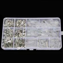 Silvery 270pcs 2.8/4.8/6.3 mm Crimping terminal insulation seal wire connector male and female plug spring terminal Kit