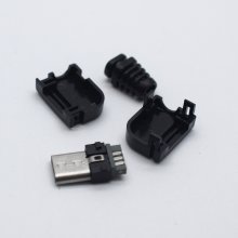 90 Degrees Welding Type MICRO USB 5 P Male Pin Connectors Accessories