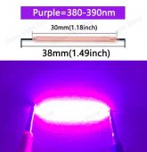Purple LED Filament 3V 38mm LED COB