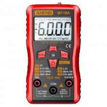 ANENG M118A Digital Mini Multimeter Tester 6000counts Auto Mmultimetro True Rms Tranistor Meter with NCV Data Hold Flashlight