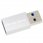 Silver USB Data Blocker Supports Charging Up To 12V/3A For Android IOS Windows Blackberry System Protect Data Security Support Dropship