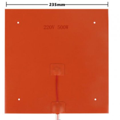 3D Printer Silicone Heating Pad 235x235mm 220V 500W Hot Bed For Ender 3 5 CR-10 10S Pro Heater Pad Plate Parts