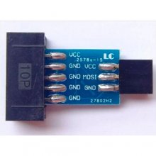 AVRISP USBASP STK500 10PIN turn 6PIN adapter board