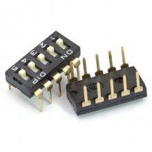 4 Position Black Straight Narrow Body 2.54MM DIP Code Switch