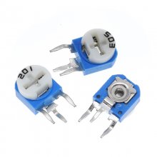 102 1K / 202 2K / 473 47K / 503 50K/ 104 100K/ 204 200K / 504 500K/ 105 1M / Trimmer / Plug-in vertical blue and white adjustable resistor