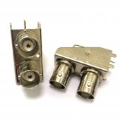 Bnc double-layer rf coaxial connector