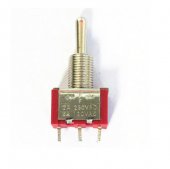 Red toggle switch MTS-123 3 feet 3 files opening 6MM (ON)-OFF-(ON)