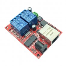 2-Way Ethernet Delay Relay Module DC5V TCP/UDP Controller Module Network Switch WEB Server