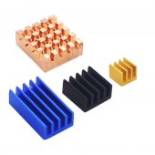 13*12*5MM Copper, 14*9*5MM Blue,9*9*5MM Black , 4*4*5mm Radiator Heatsink For RPI4