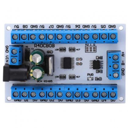Sensor Module 8?Channel R4DCB08 Board RS485 for Paperless Recorder PLC 6?24V Electronic Component