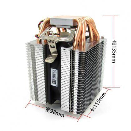 XH - X168 High quality copper six pipe heatsink 3 / 4pin