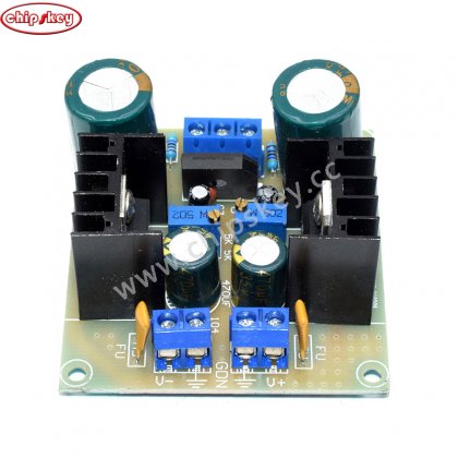 Fused LM317 + LM337 / Negative Dual Adjustable Power Supply Board