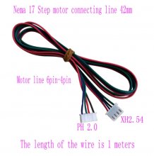 Nema Motor Cable 6pins PH2.0 to 4pins XH2.54 100CM Cable