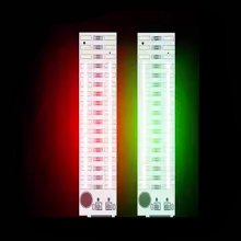 Green Sound-Controlled Audio Spectrum LED Light Circuit Board, Music Rhythm Light, LED Cube Finished Product, 2*17 LEDs